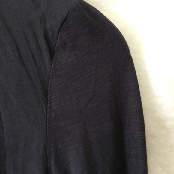 Dolan Left Coast Charcoal Gray Lucille Pleated Tie Neck Peasant Blouse - Picture 4 of 16